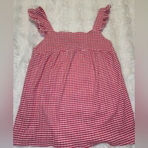Boohoo Red Checkered Kids Dress